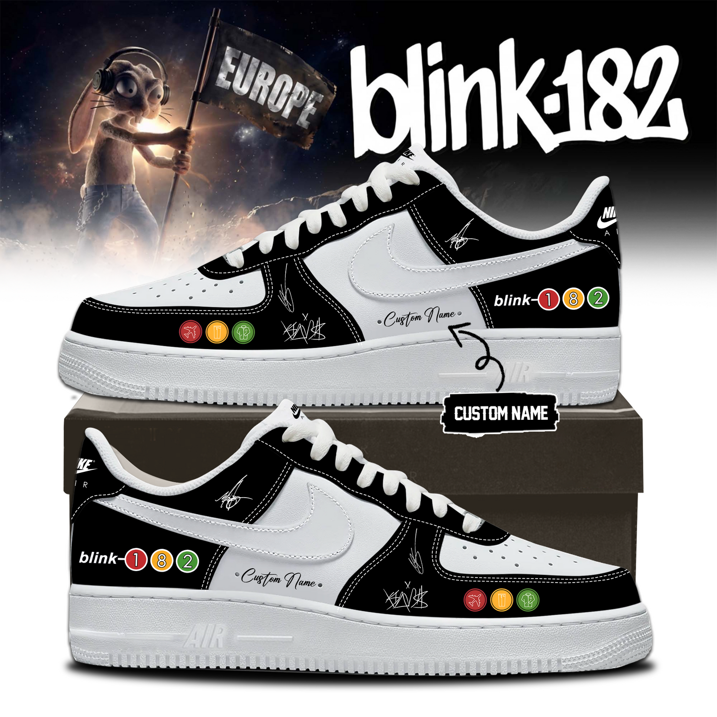 Blink-182 New EU Shows -Limited Edition Signature Shoes 3