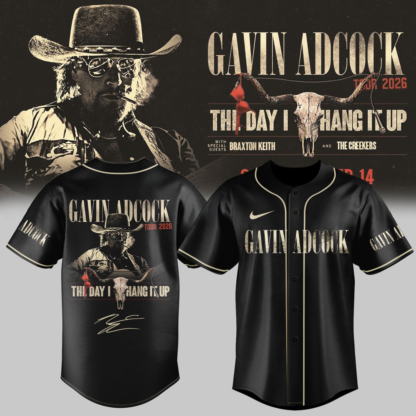 ,,,Gavin Adcock ”The Day I Hang It Up Tour 2026” Signature – Jersey