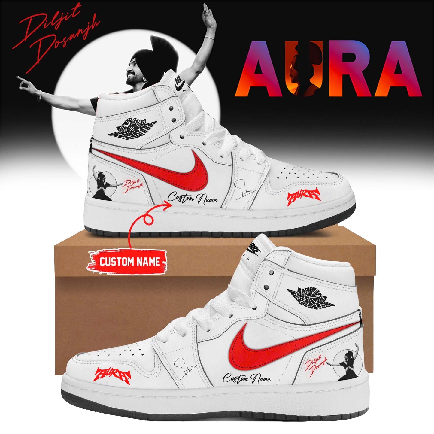 Diljit Dosanjh ”AURA World Tour” Shoes 17