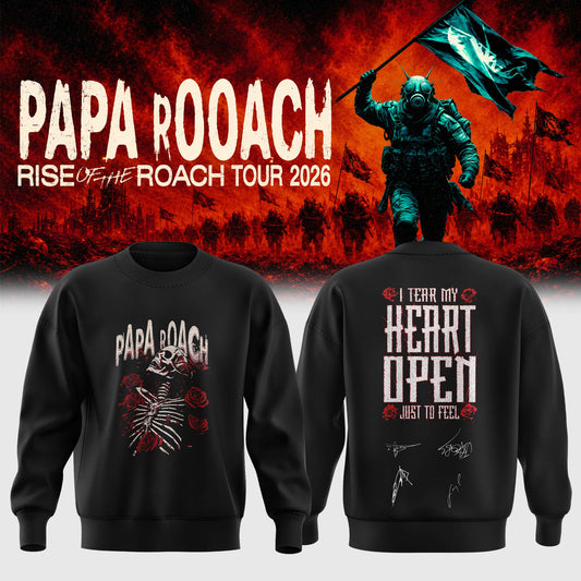 Papa Roach “Rise of the Roach World Tour 2026” Signature Limited Edition – Sweatshirt 4