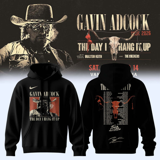 ,,.Gavin Adcock ”The Day I Hang It Up Tour 2026” Signature – Hoodie