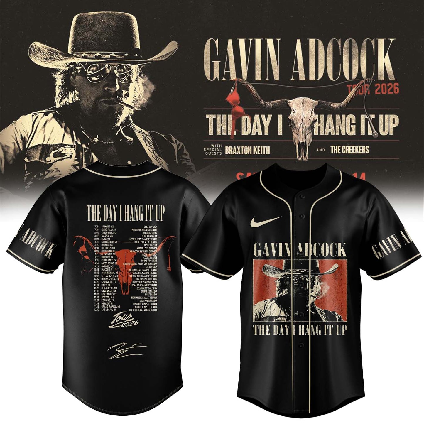 ,,,Gavin Adcock ”The Day I Hang It Up Tour 2026” Signature – Jersey