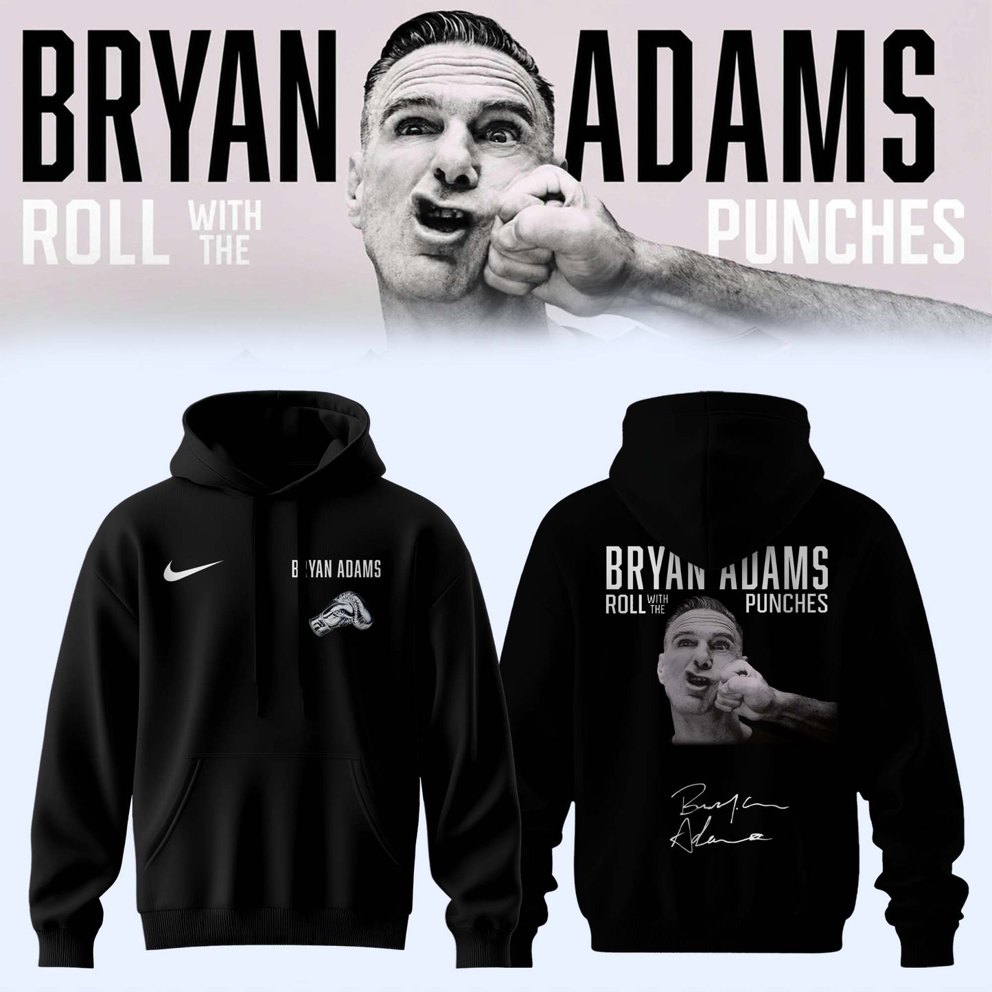 _,,Bryan Adams “Roll With The Punches” Tour 2026 Limited Edition Signature – Hoodie