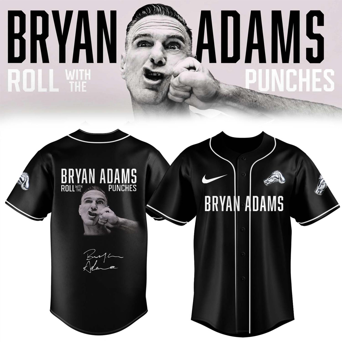 ,,,.Bryan Adams “Roll With The Punches” Tour 2026 Limited Edition Signature – Jersey