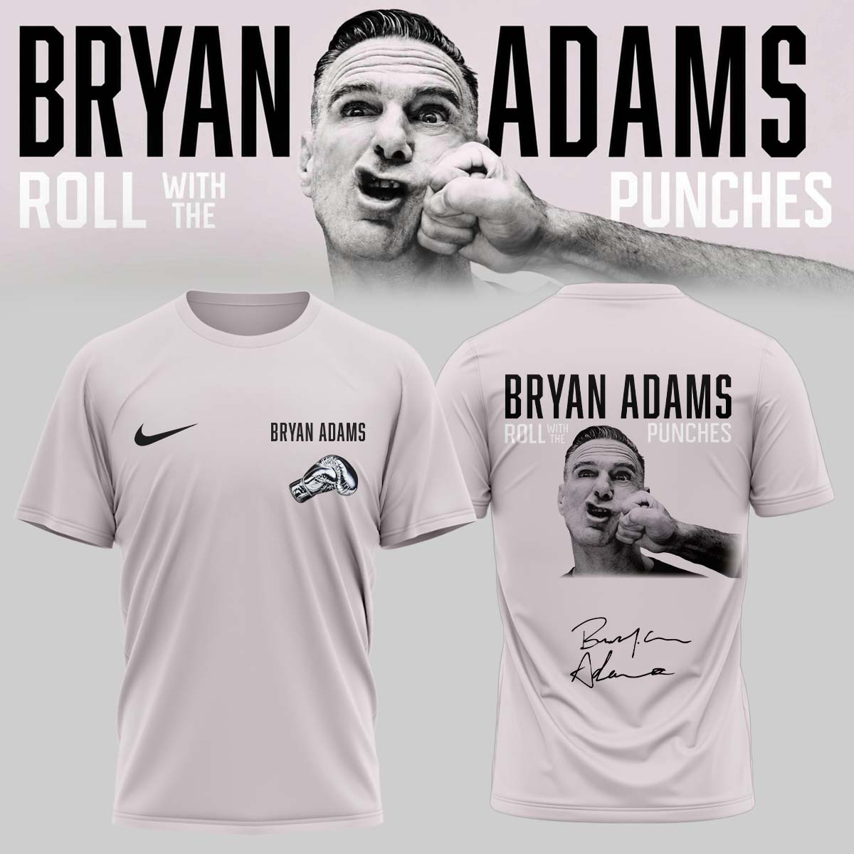 .Bryan Adams “Roll With The Punches” Tour 2026 Limited Edition Signature – Shirt