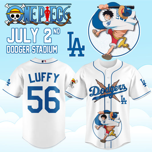 ,.ONE PIECE Night with the Los Angeles Dogger 2026 Jersey 1