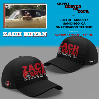 02.20. New Jersey Zach Bryan x San Diego State Football - With Heaven On Tour 2026 Jersey
