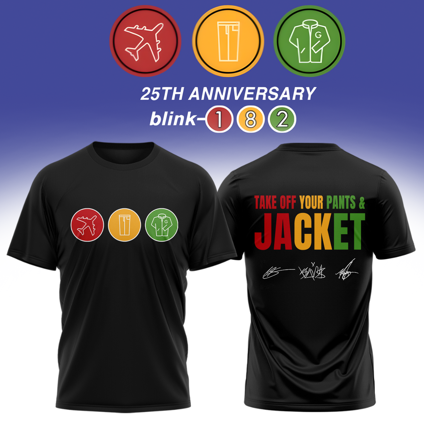 Blink-182 Anniversary Collection -Limited Edition Signature T shirt