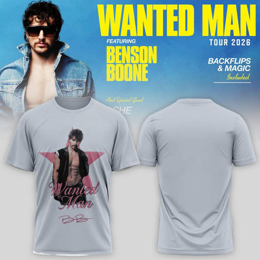 Benson Boone Wanted Man signed T-Shirt