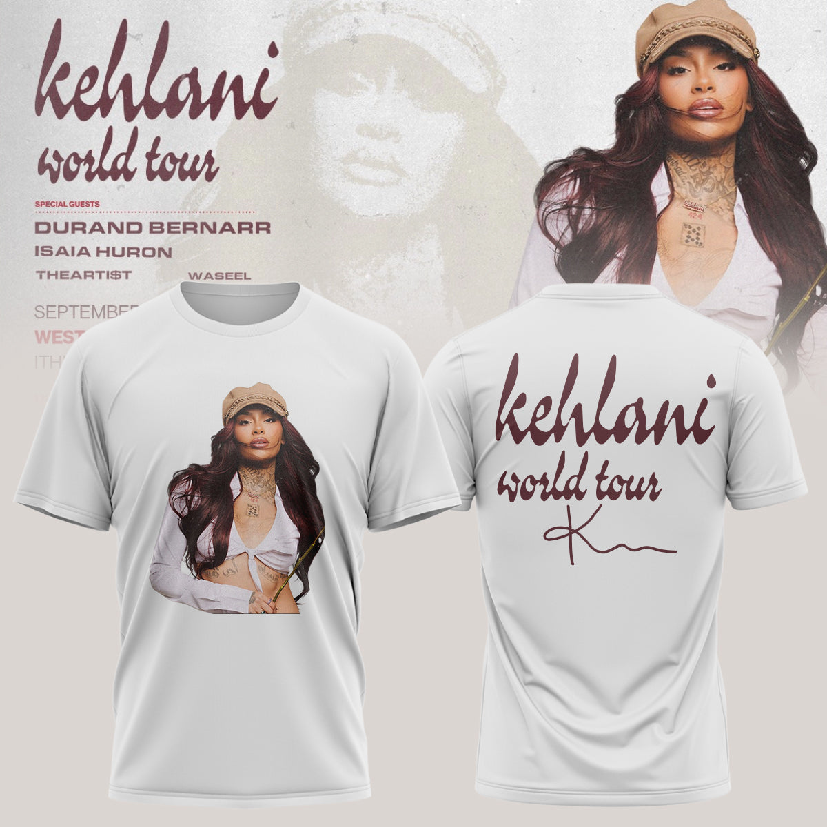 Kehlani World Tour 2026 Limited Edition Signature – Tshirt