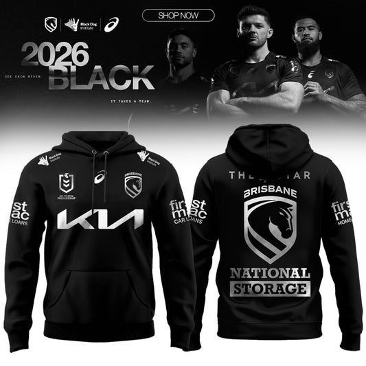 __,.Brisbane Broncos 2026 Black Hoodie