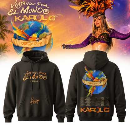 ,Karol G ” Viajando por el Mundo Tropitour ” Signature Limited Edition – Hoodie (Copy)