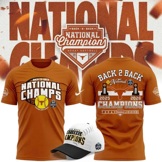 Limited Edition Longhorns 2026 Softball National Champions 🥎🤘🏆 Shirt
