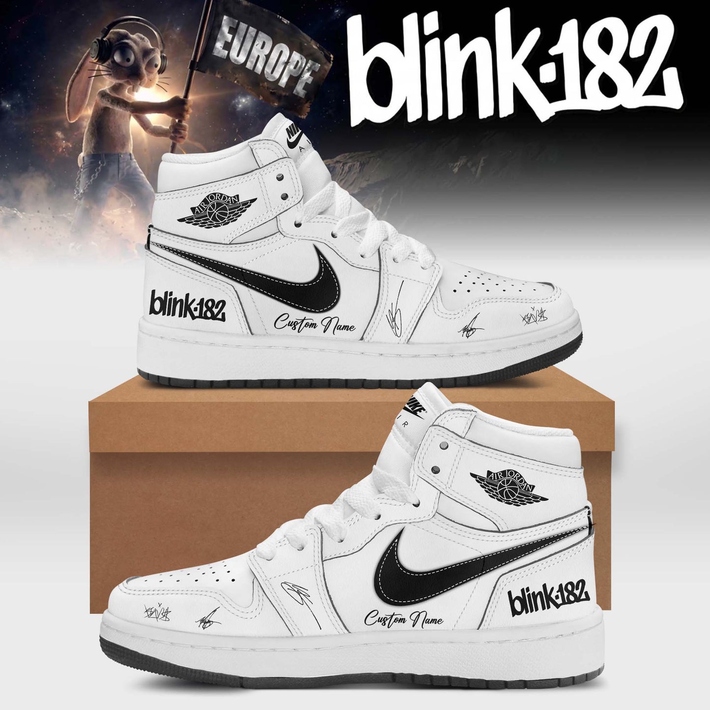 Blink-182 New EU Shows -Limited Edition Signature Shoes 7