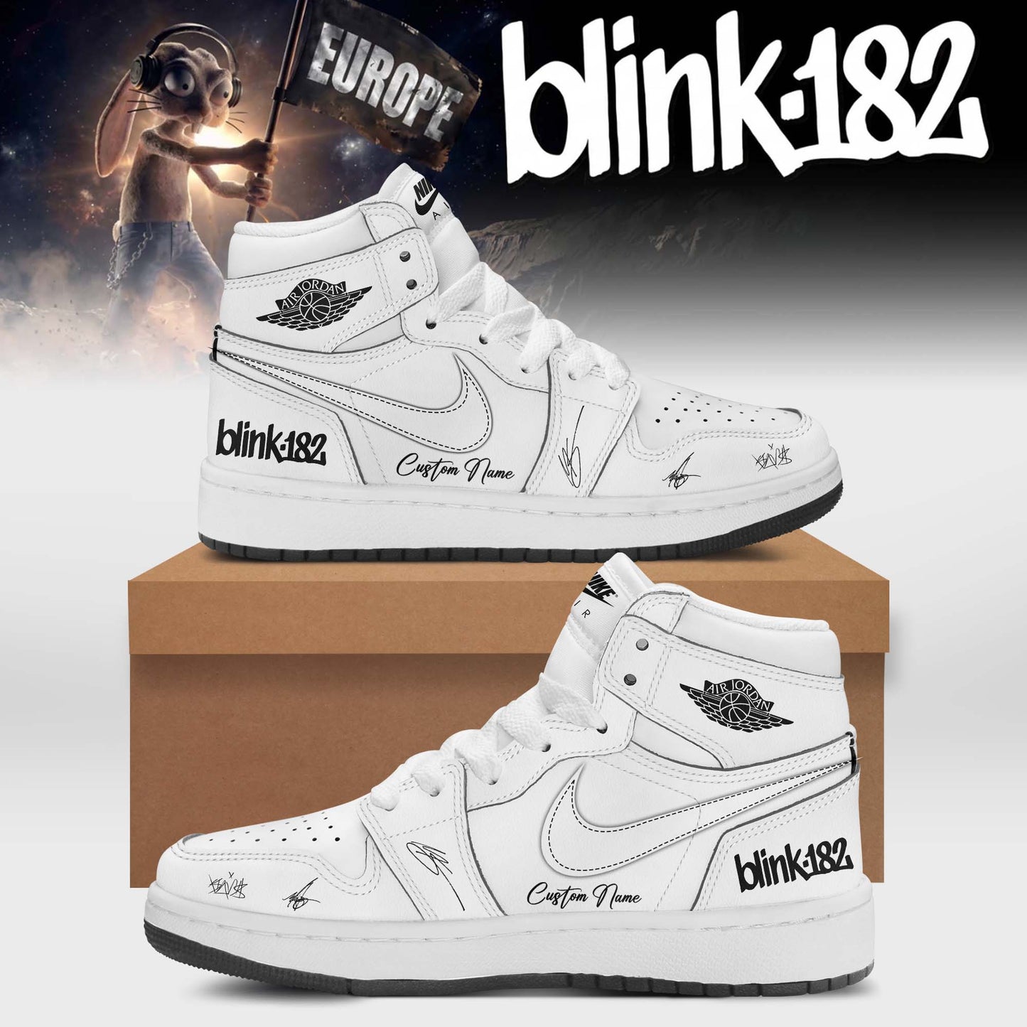 Blink-182 New EU Shows -Limited Edition Signature Shoes 8