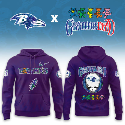 _Baltimore Ravens Grateful Dead Limited Hoodie