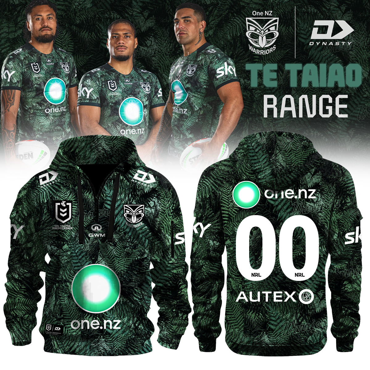 ,2026 New Zealand Warriors Adults Replica Te Taiao hoodie Jacket