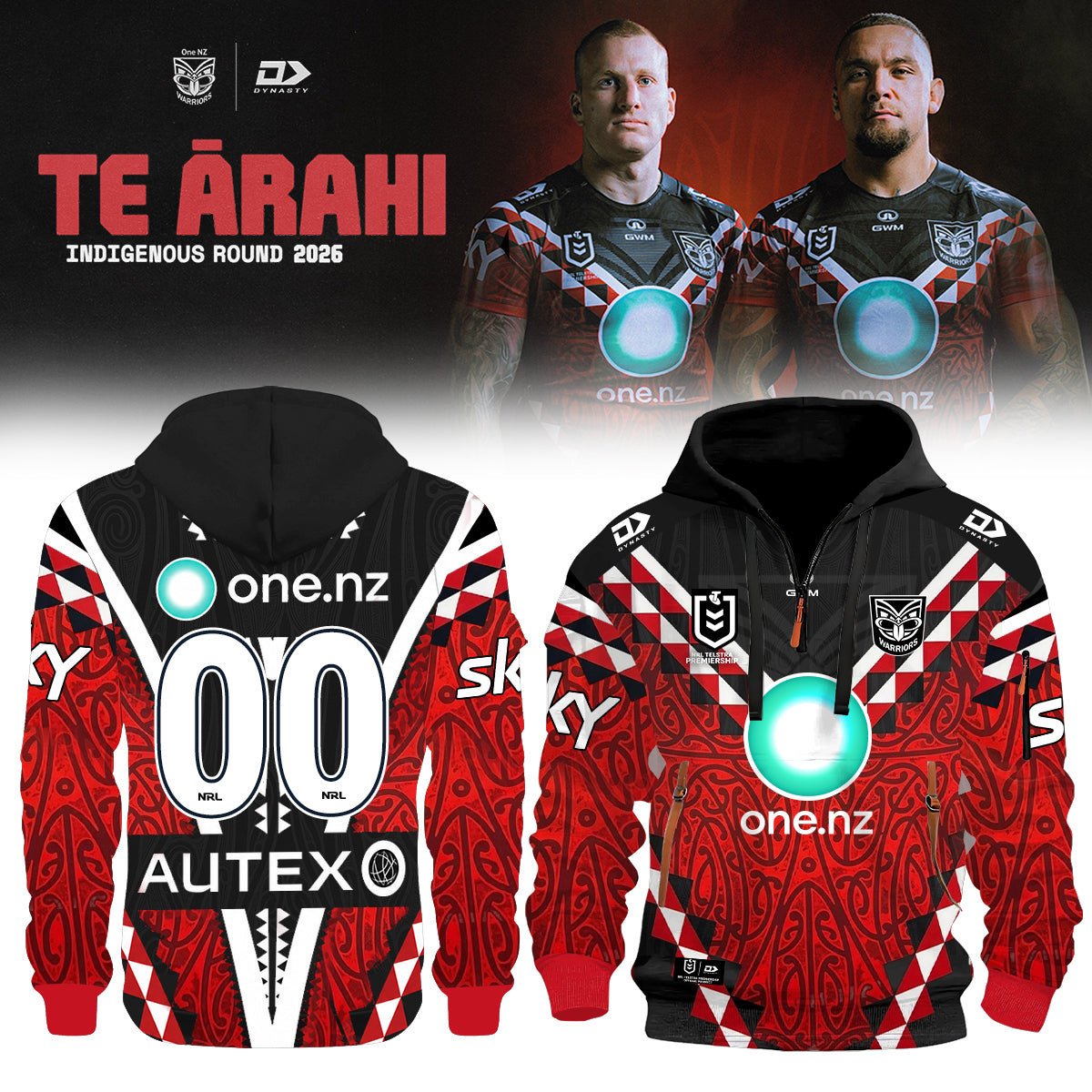 _New Zealand Warriors Indigenous Round 2026 Te Ārahi hoodie Jacket (Custom Number )