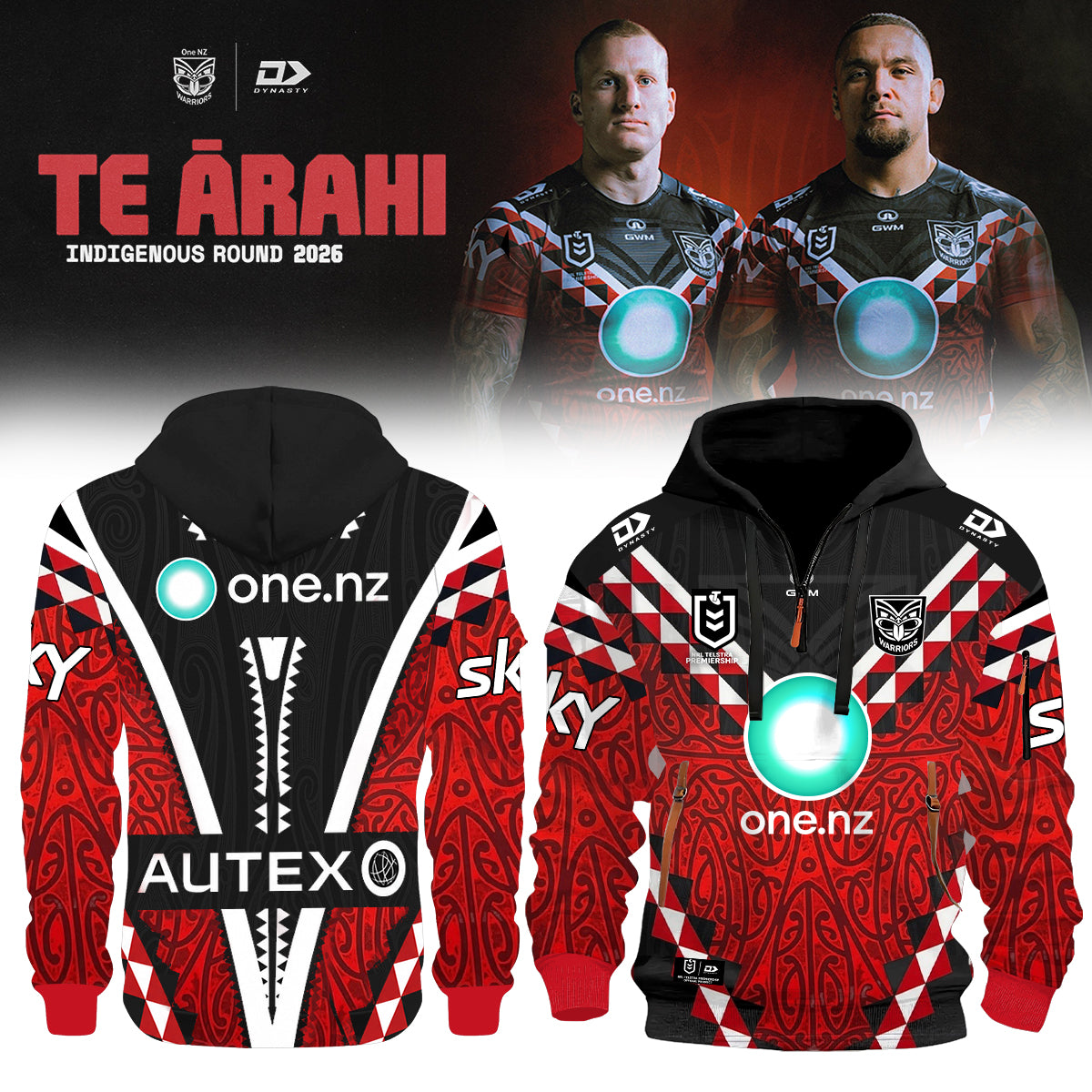 _New Zealand Warriors Indigenous Round 2026 Te Ārahi hoodie Jacket
