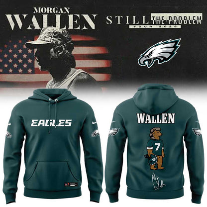 . Morgan Wallen Still The Problem Tour 2026 x Philadelphia Eagles Limited Edition Hoodie V2