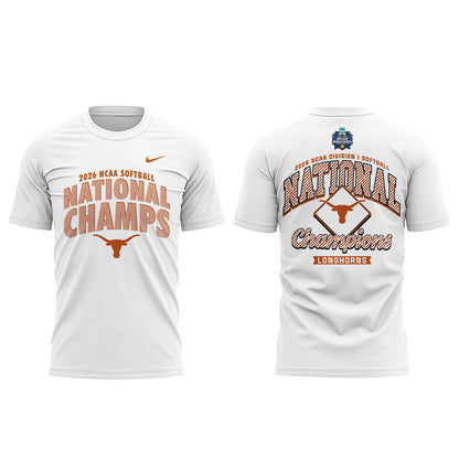 Limited Edition Longhorns 2026 Softball National Champions 🥎🤘🏆 Shirt