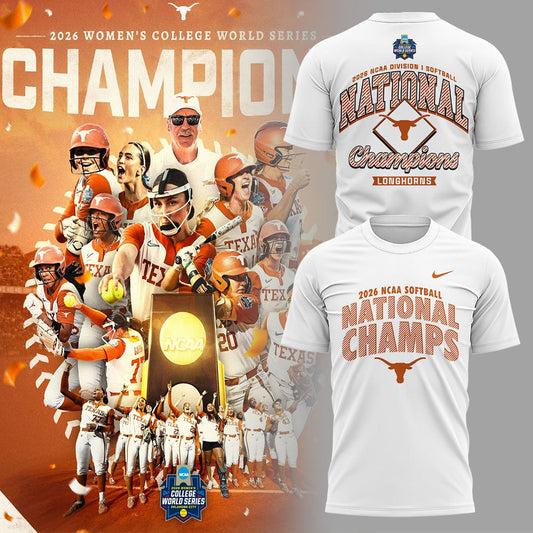 Limited Edition Longhorns 2026 Softball National Champions 🥎🤘🏆 Shirt