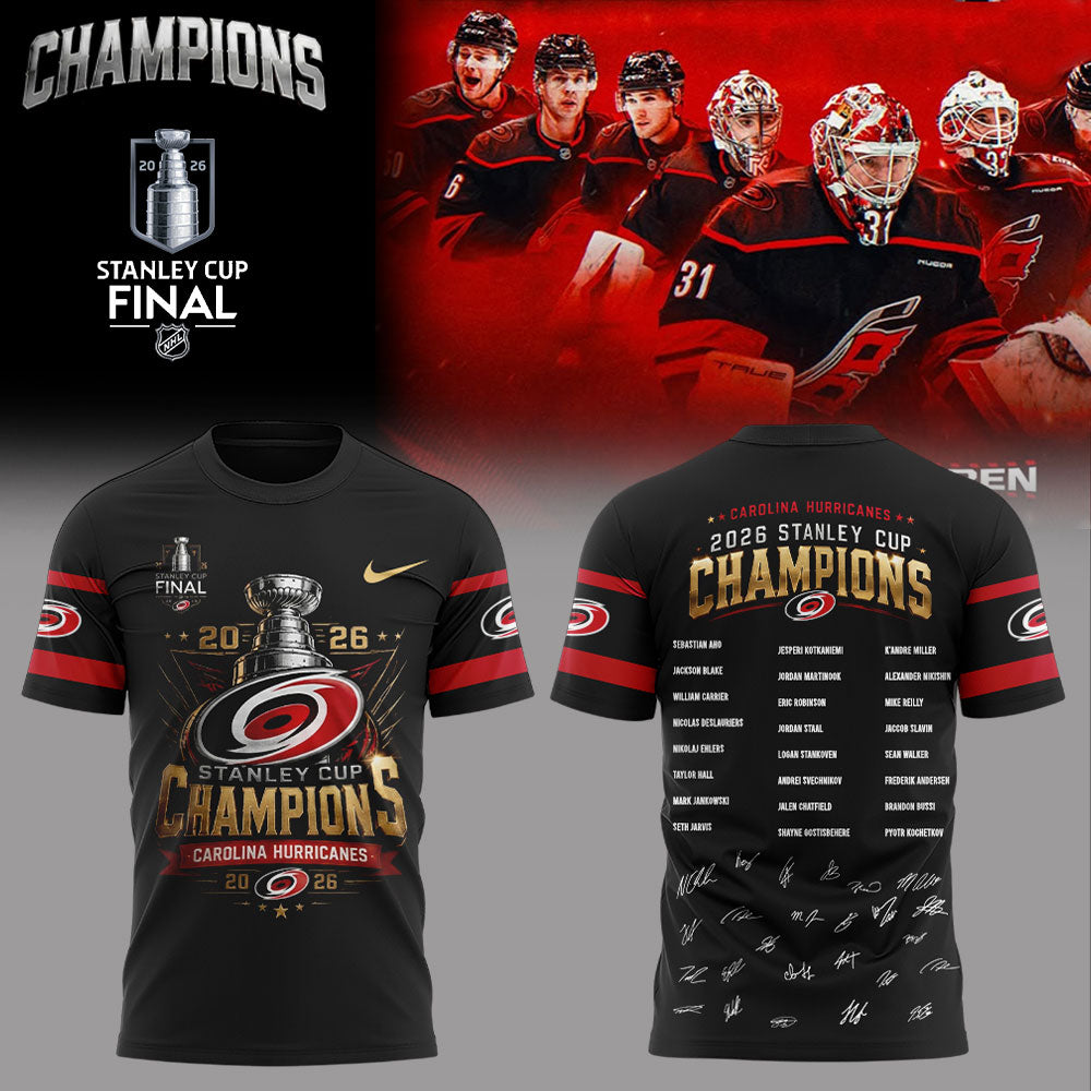 C Hurricanes 2026 Stanley Cup Champions Shirt V3