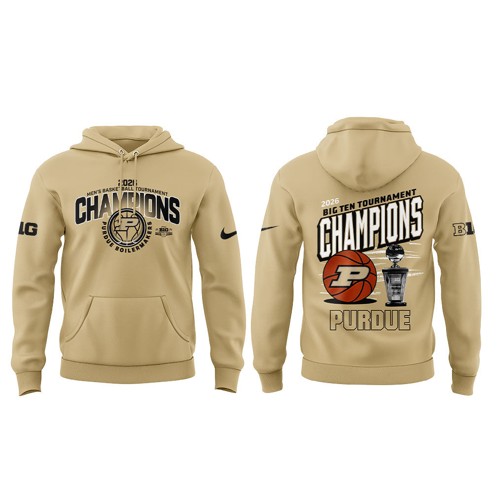Purdue Boilermakers 2026 Big Ten Men’s Basketball Tournament Champions Hoodie