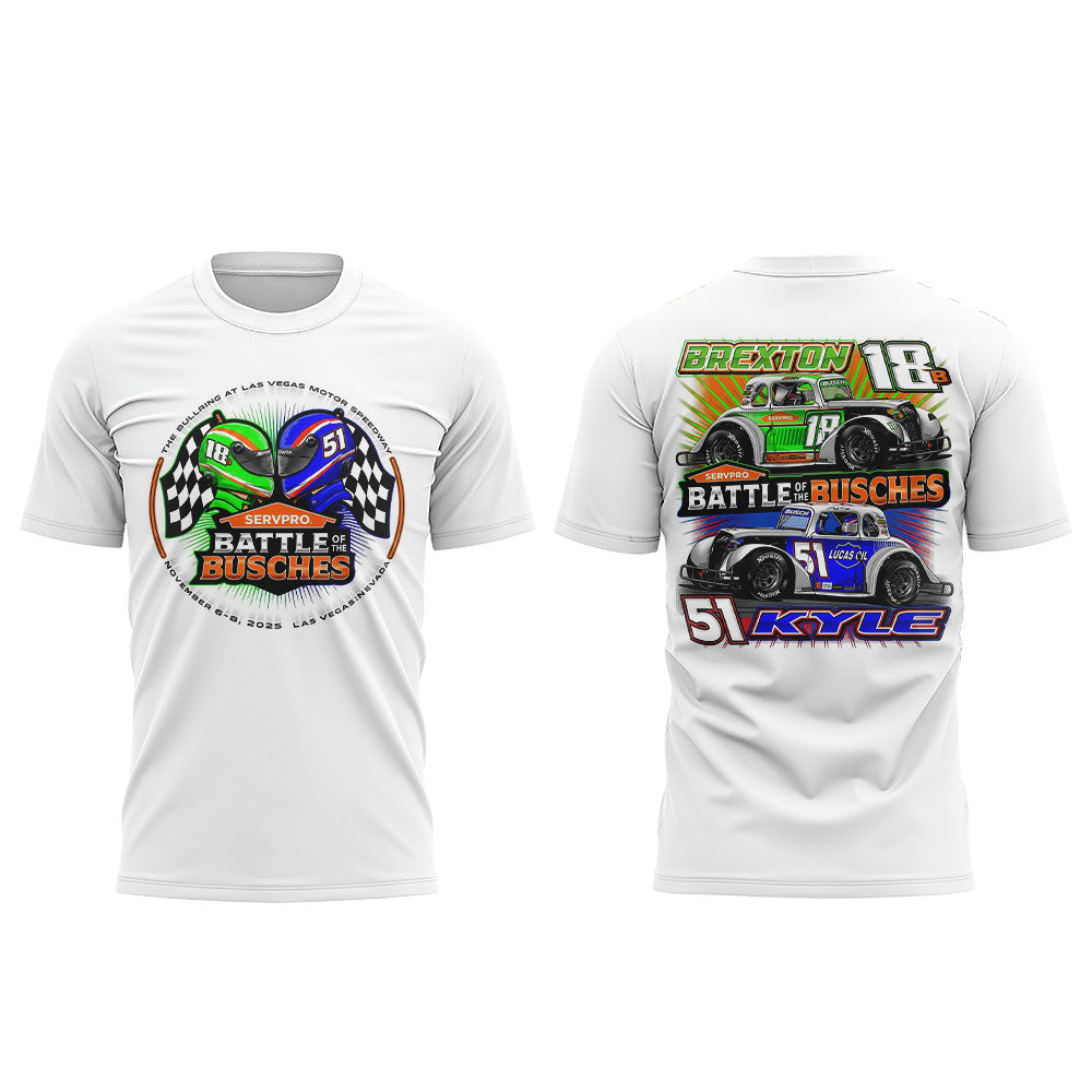 . Men’s Racing Legend Memorial Kyle Busch Limited Edition Shirt White