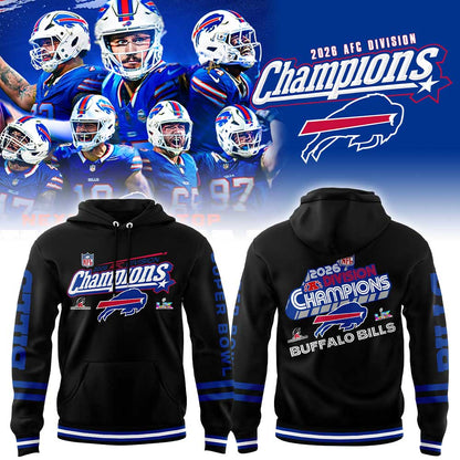 B Bills 2026 AFC Division Champions Black Hoodie