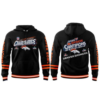 D Broncos 2026 AFC Division Champions Black Hoodie
