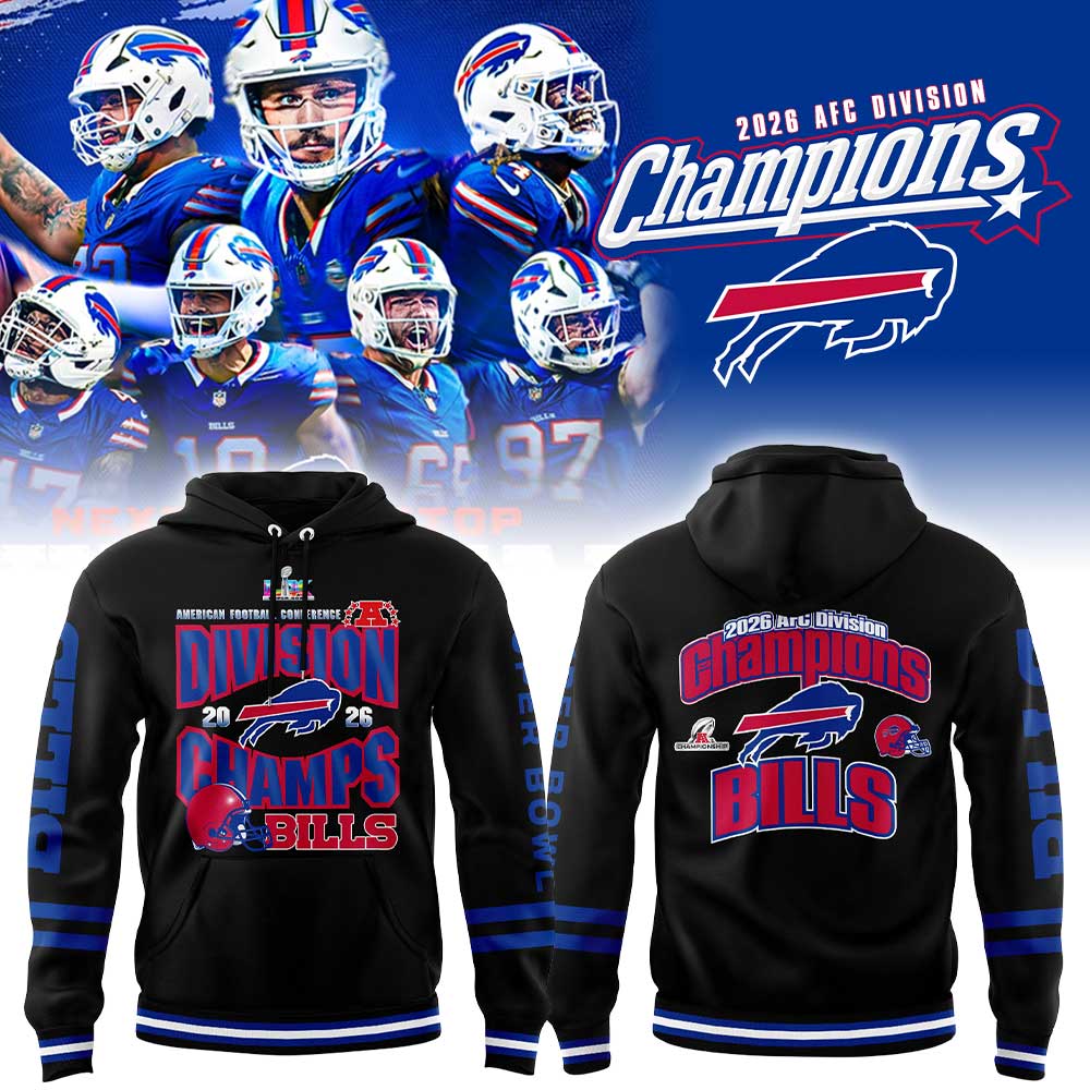 B Bills 2026 AFC Division Champions Black Hoodie V2