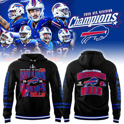 B Bills 2026 AFC Division Champions Black Hoodie V2