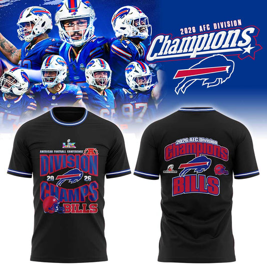 B Bills 2026 AFC Division Champions Black Shirt v2