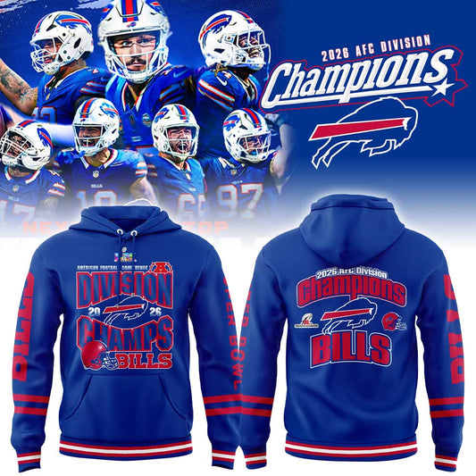 B Bills 2026 AFC Division Champions Blue Hoodie V2