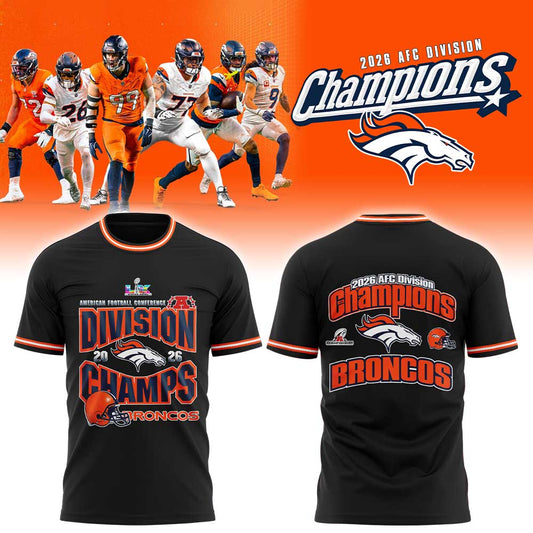 D Broncos 2026 AFC Division Champions Black Shirt V2