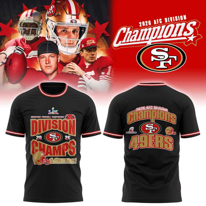 SF.49ers 2026 AFC Division Champions Black Shirt V2