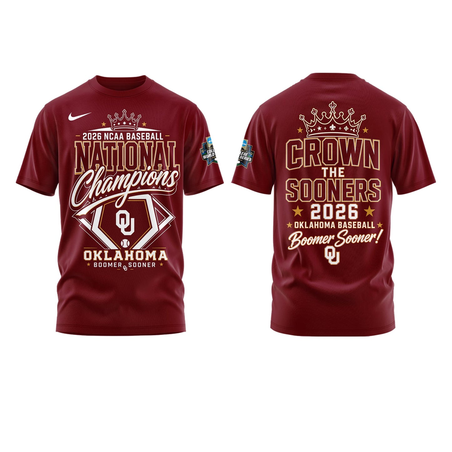 Oklahoma NCAA Basbeball Champions ’26 Limited Edition Red Tshirt v3