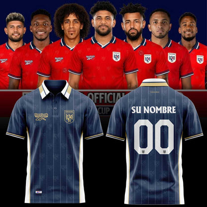 Panama national football team fueron mostradas las nuevas camisetas que usarán los jugadores para el Mundial 2026. Polo Blue Custom Name, Number