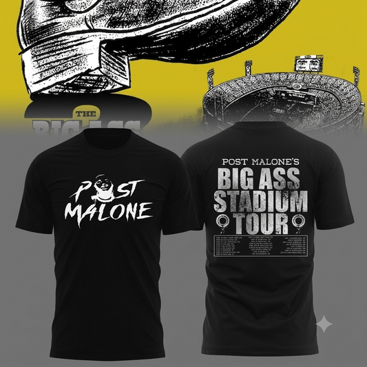 36. Black Shirt Post Malone x Utah Football - THE BIG ASS Stadium Tour Part 2 T-Shirt