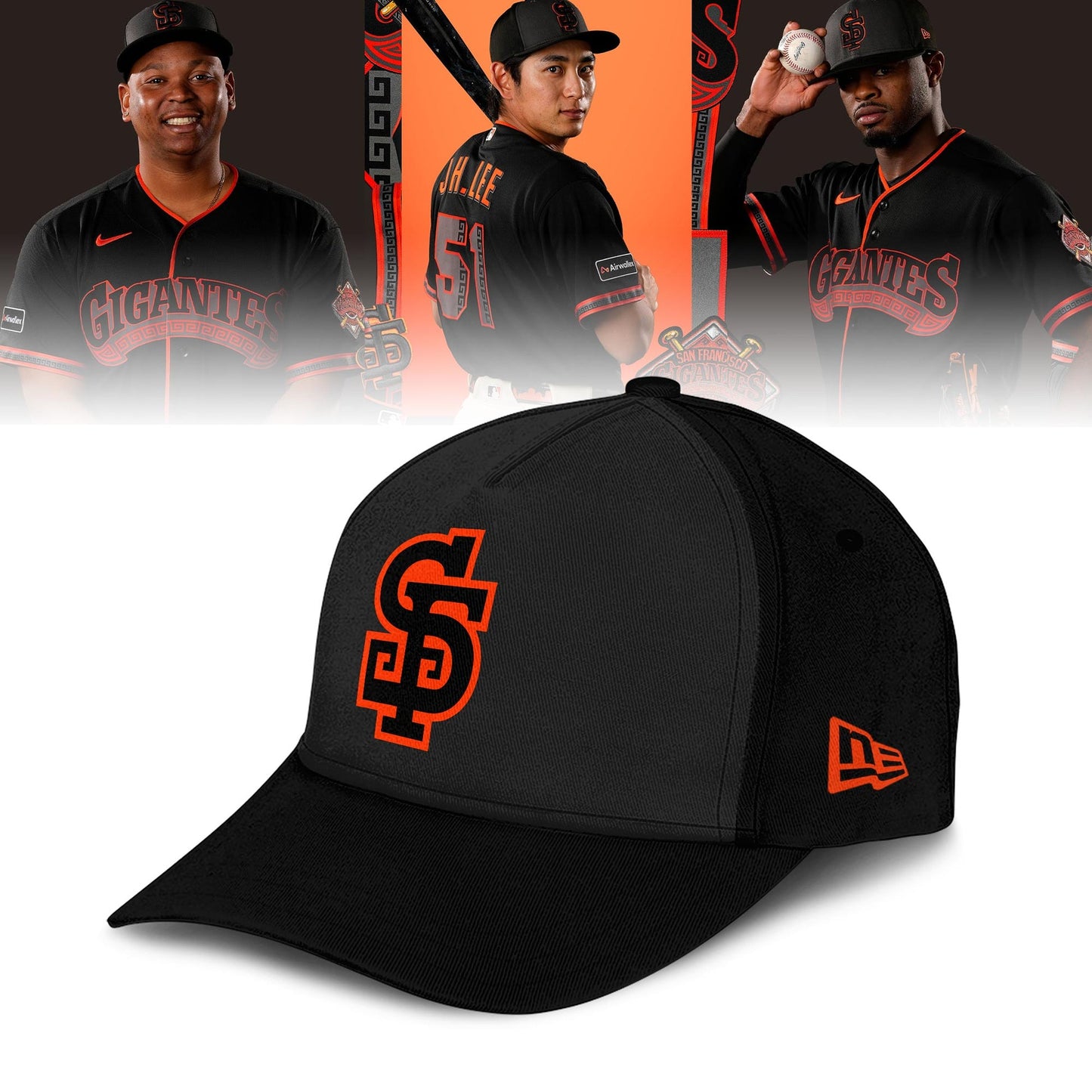 San Francisco Giants - GIGANTE🔥- Custom Jersey - Black