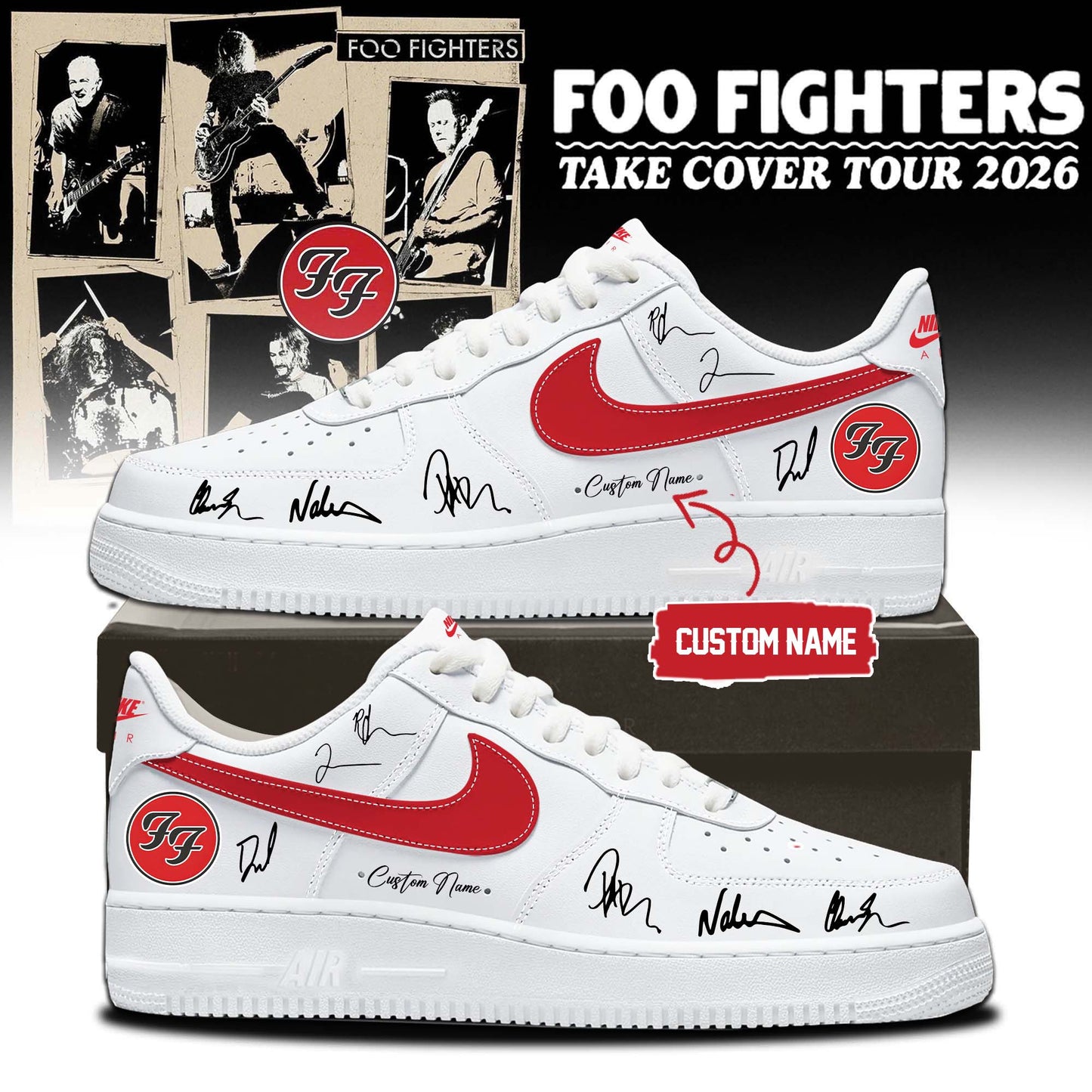 ,,Foo Fighters ”Take Cover Tour 2026” Limited Edition Signature – Shoes 4