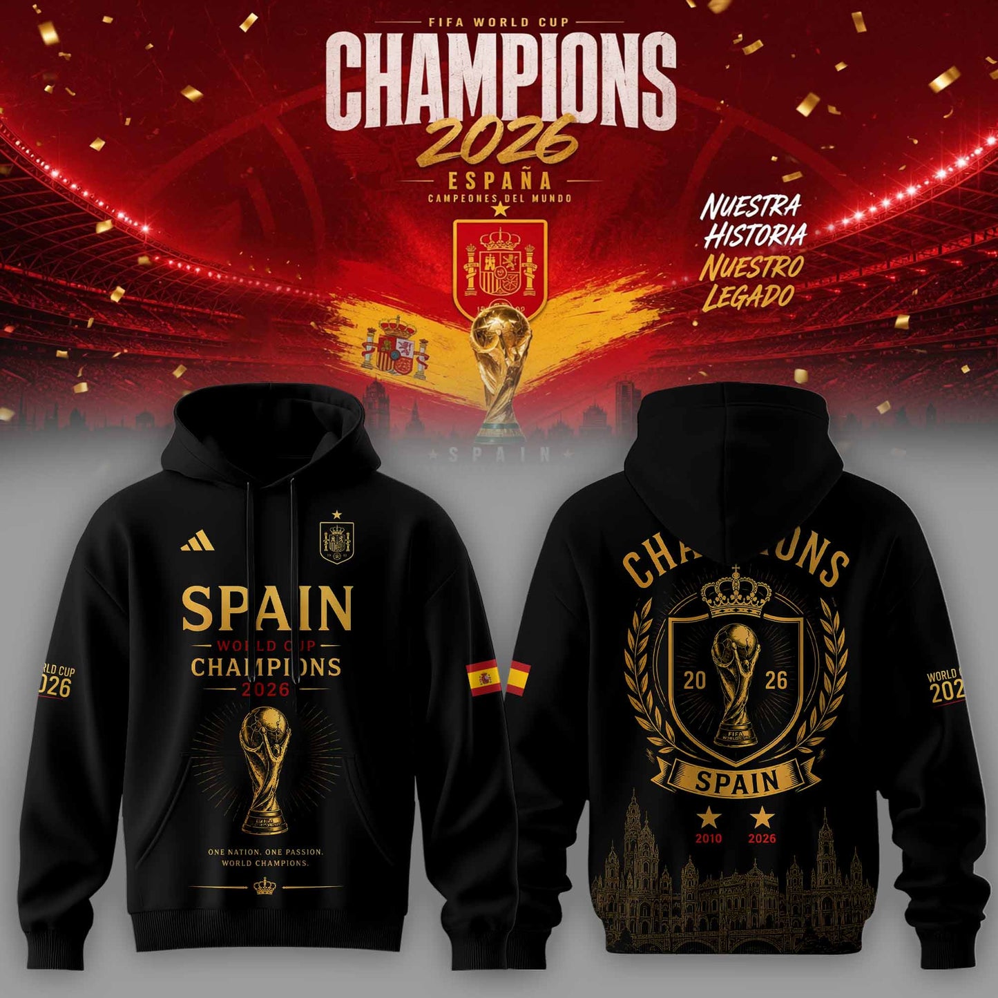 Spain World Cup Champions 2026 Hoodie 4