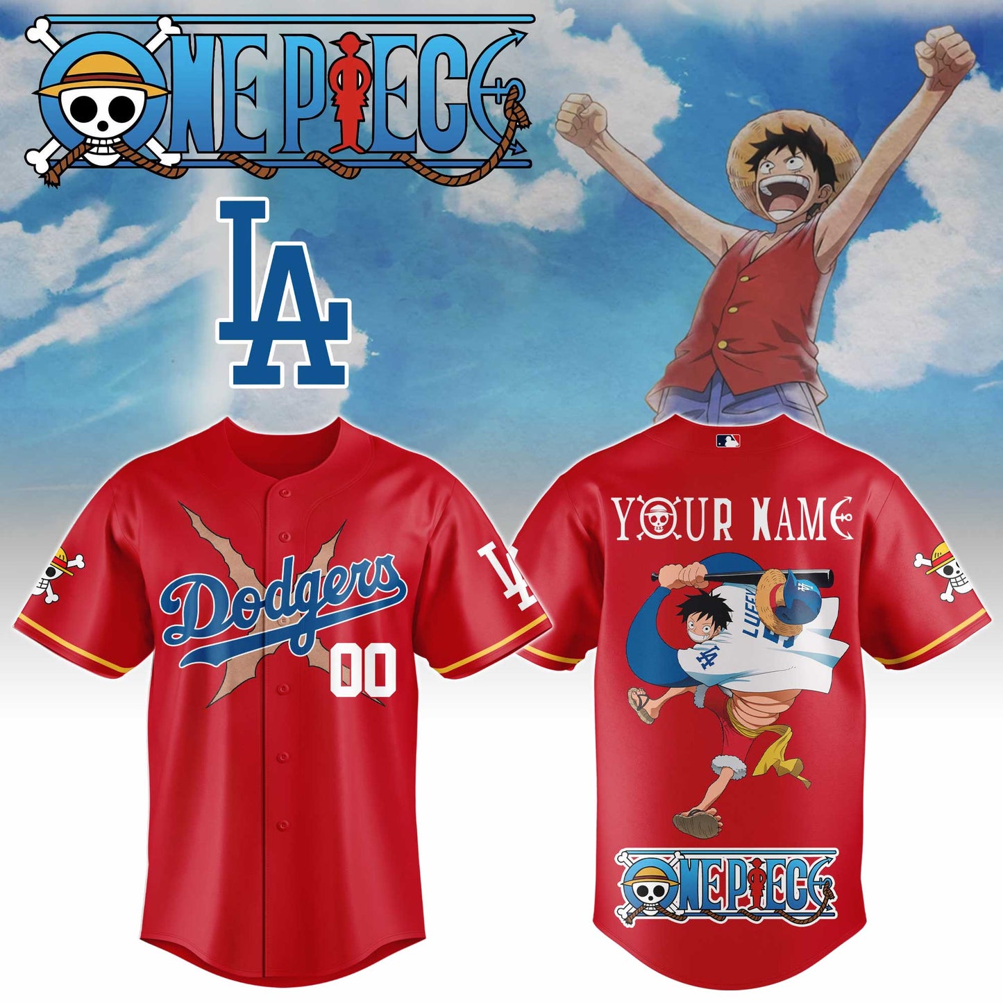 LA Straw Hat Limited Editon Baseball Jersey – Red Edition