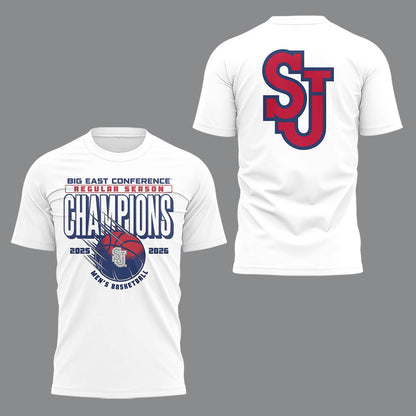 Limited St. John’s Men’s Basketball Back to Back BIG EAST Regular Season Champions TShirt