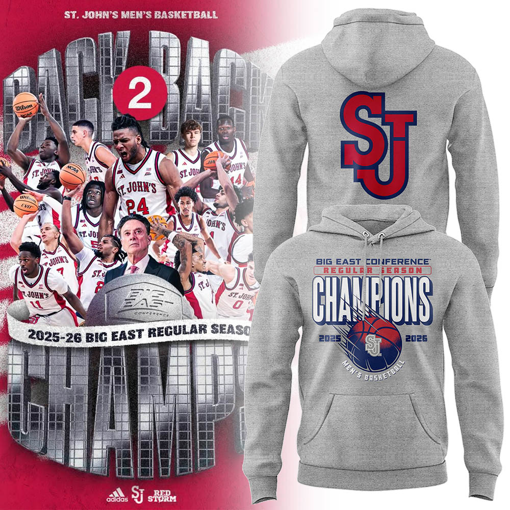 Limited St. John’s Men’s Basketball Back to Back BIG EAST Regular Season Champions Hoodie