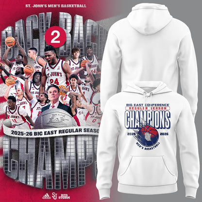 Limited St. John’s Men’s Basketball Back to Back BIG EAST Regular Season Champions Hoodie
