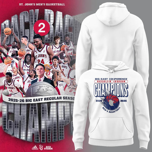 Limited St. John’s Men’s Basketball Back to Back BIG EAST Regular Season Champions Hoodie