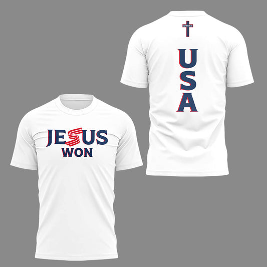 Limited Edition USA Baseball “Jesus Won” Tshirt