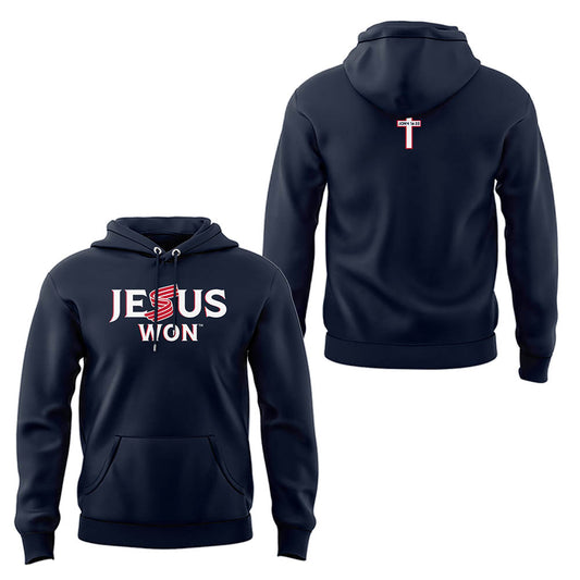 Limited Edition USA Baseball “Jesus Won” Hoodie